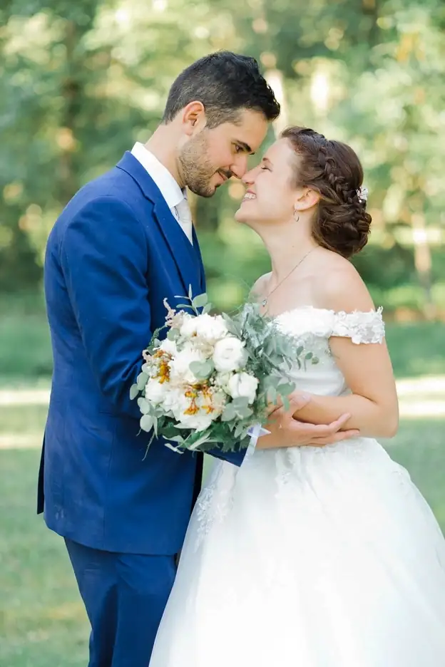 Photo de couple de mariage au Moulin de Rudelle à Muret