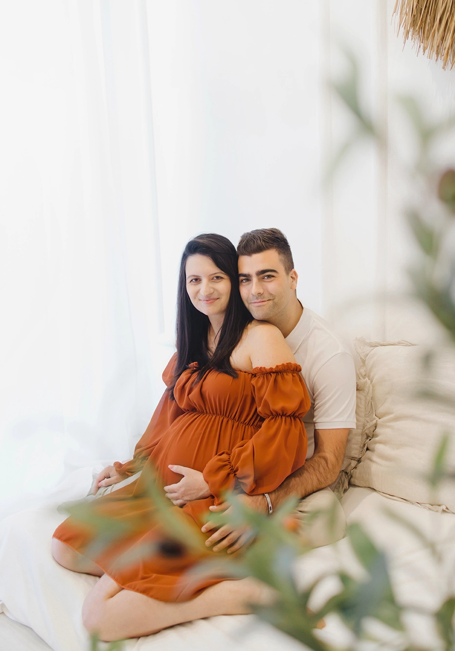 Photo d'une couple dans un studio photo à Toulouse